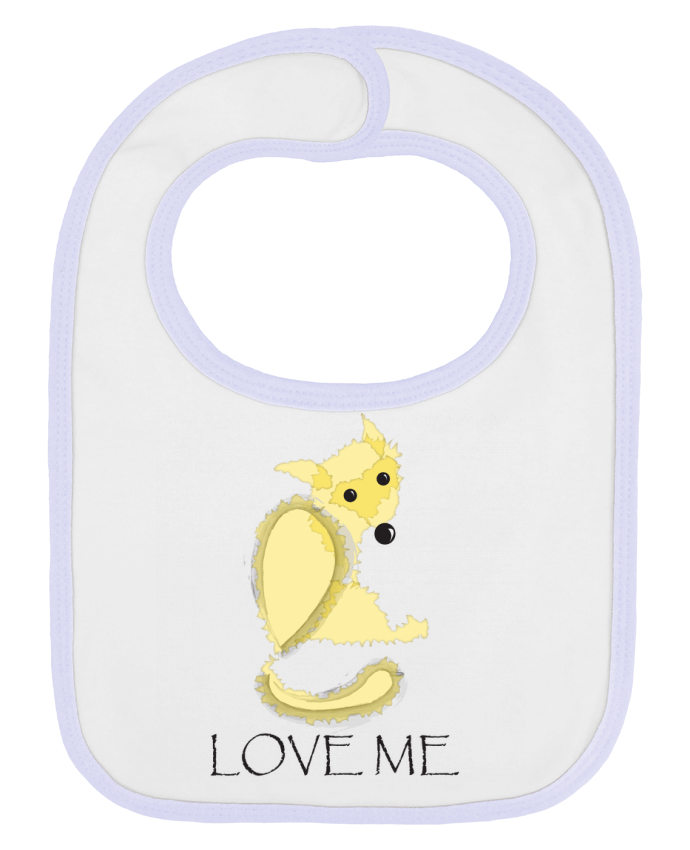 Bavoir bébé uni Renard love me par illustraman
