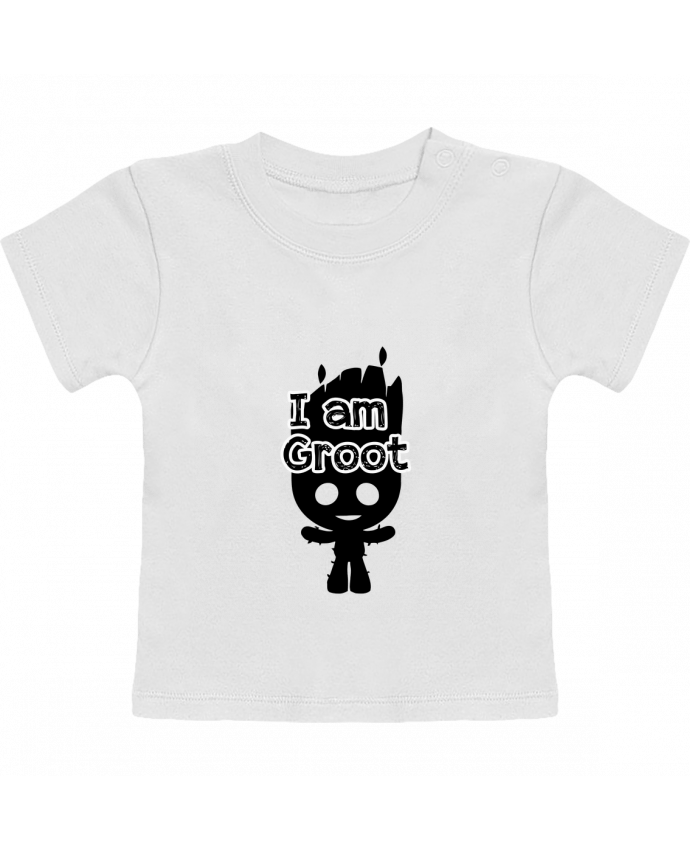 T-shirt bébé I am Groot manches courtes du designer Geekshow