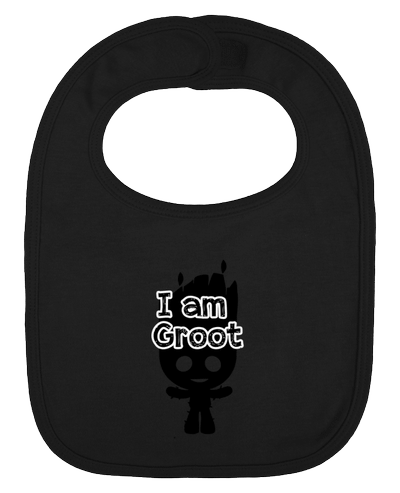 Bavoir bébé uni I am Groot par Geekshow