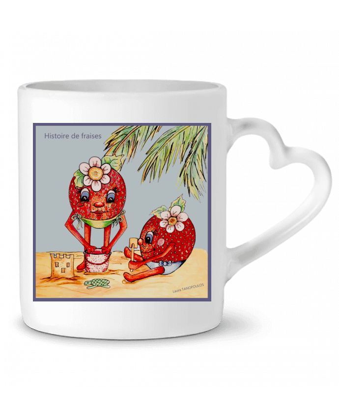 Mug coeur Histoire de fraises par Tanopoulos laura