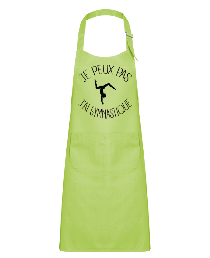 Kids chef pocket apron Je peux pas j'ai gymnastique by Freeyourshirt.com