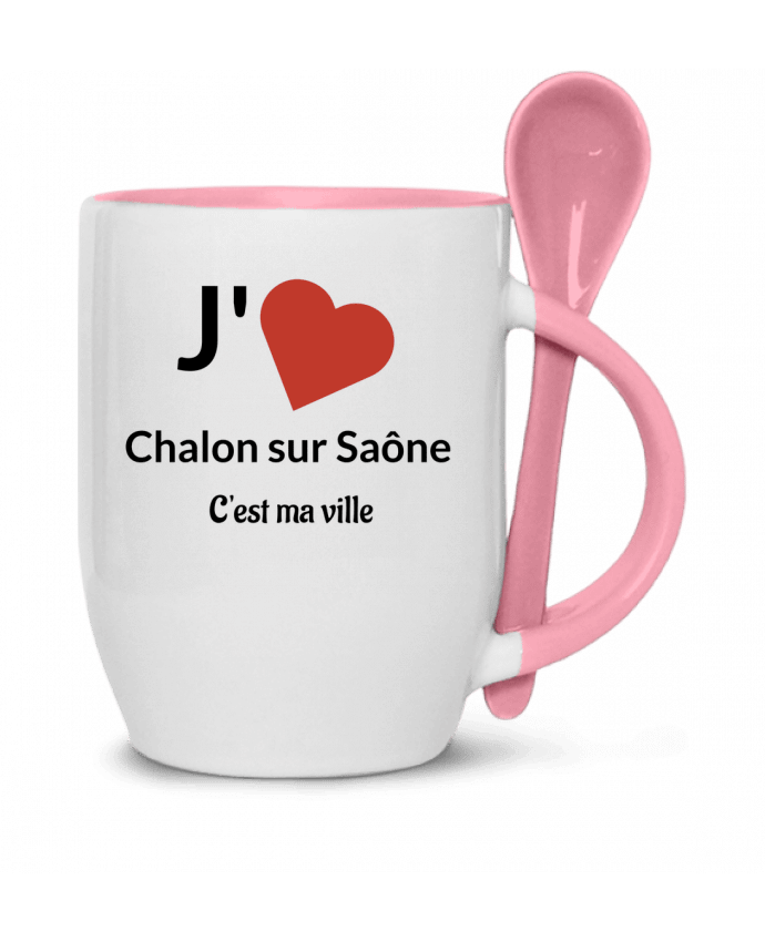  Tasse cuillère J'aime ma ville Chalon sur Saône par Lewismarquee