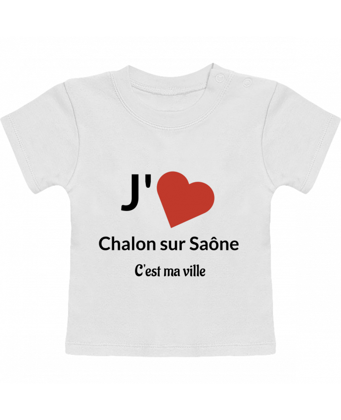 T-shirt bébé J'aime ma ville Chalon sur Saône manches courtes du designer Lewismarquee