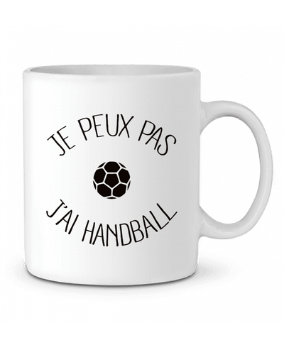 Mug  Je peux pas j'ai Handball par Freeyourshirt.com