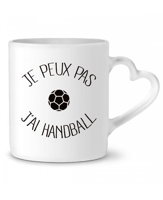 Mug coeur Je peux pas j'ai Handball par Freeyourshirt.com