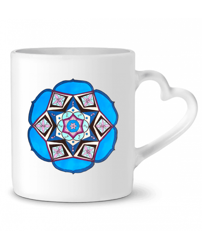 Mug coeur Mandala Apaisement par Caroline-Lyhor