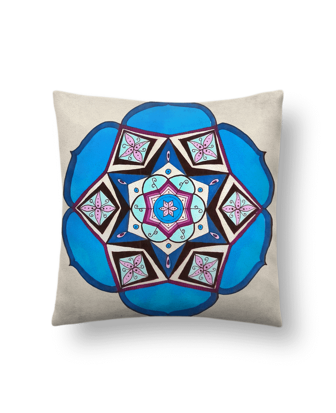 Coussin suédine Mandala Apaisement par Caroline-Lyhor