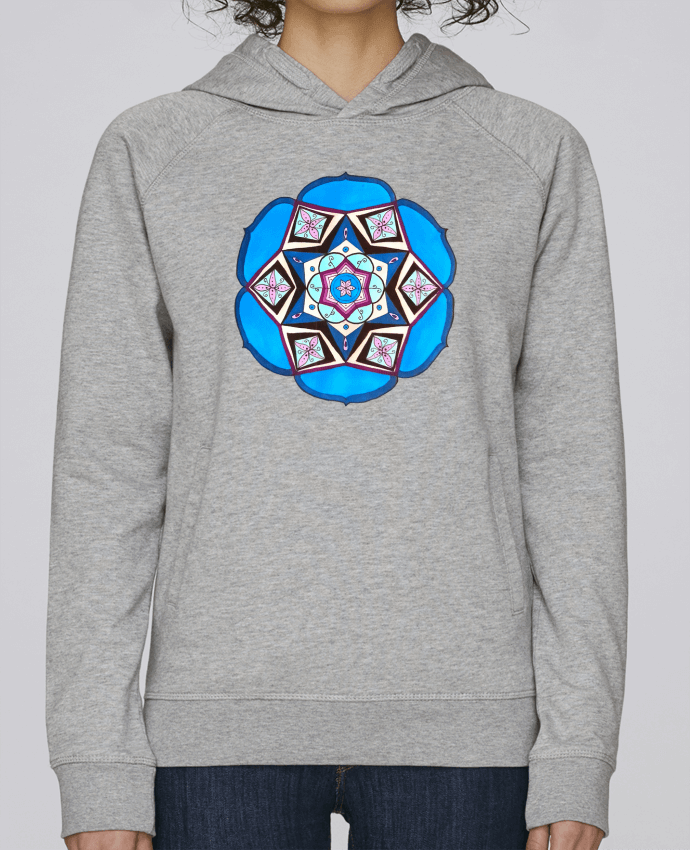 Sweat capuche femme Mandala Apaisement par Caroline-Lyhor