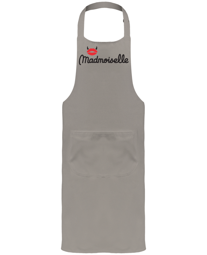 Tablier avec poches Madmoiselle + logo par Madmoiselle Rose