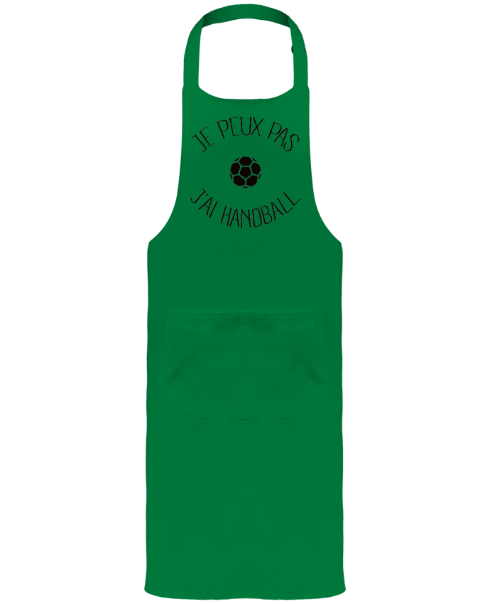 Tablier avec poches Je peux pas j'ai Handball par Freeyourshirt.com