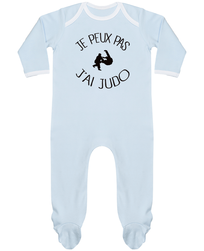 Baby Sleeper long sleeves Contrast Je peux pas j'ai Judo by Freeyourshirt.com