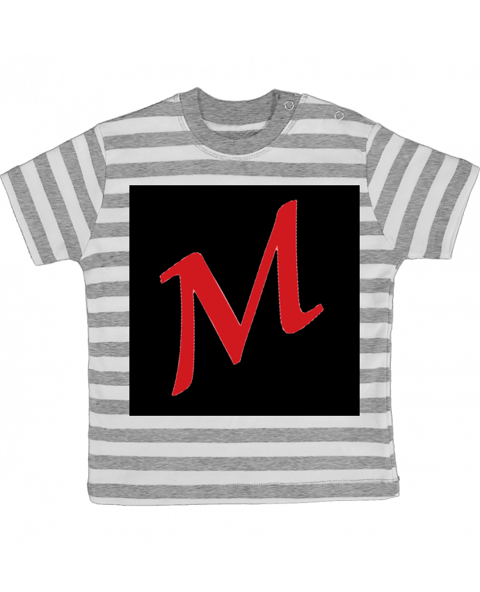 Tee-shirt bébé à rayures logo maxitib par maxitib