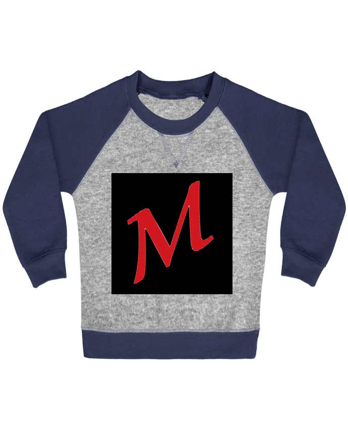 Sweat bébé manches contrastée logo maxitib par maxitib