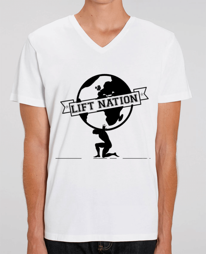 Men V-Neck T-shirt Stanley Presenter Lift Nation by Luko