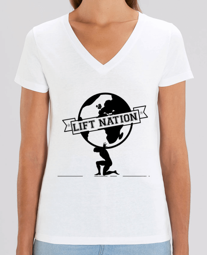 Camiseta Mujer Cuello V Stella EVOKER Lift Nation Par  Luko