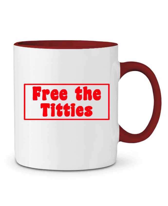 Mug bicolore Free the Titties Arepo