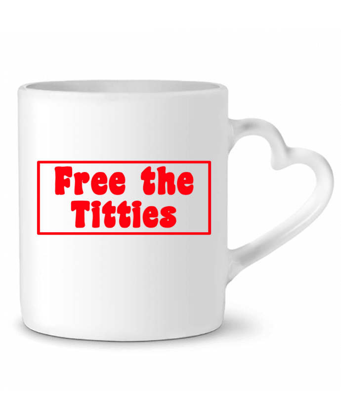 Mug coeur Free the Titties par Arepo