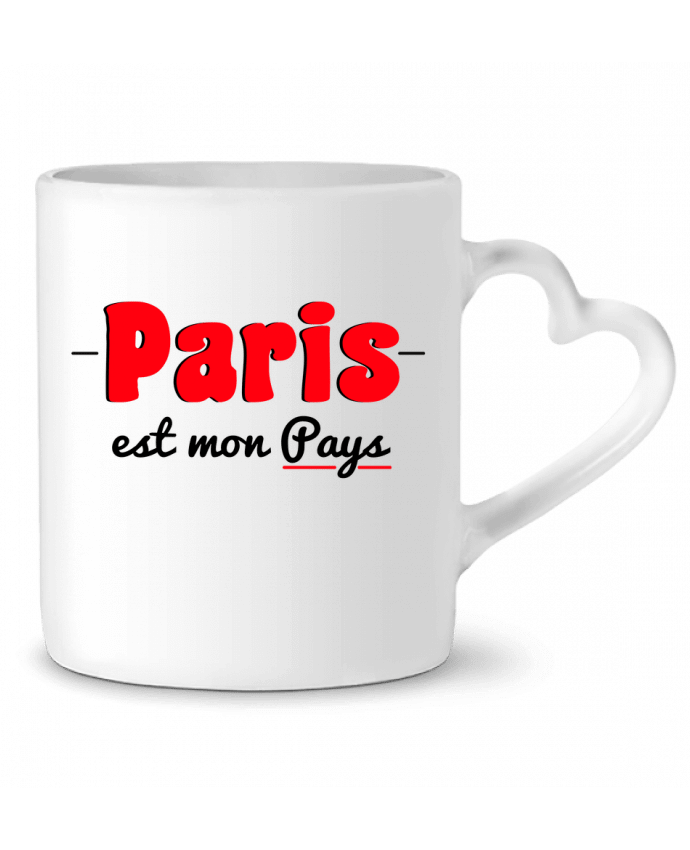 Mug coeur Paris est mon Pays par Arepo