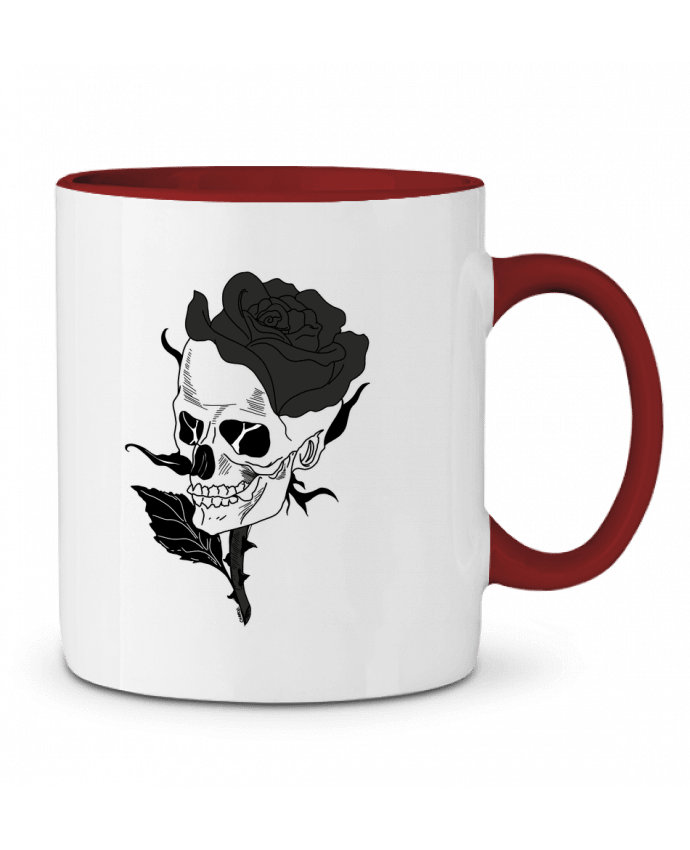 Mug bicolore Tête de mort rose Charod