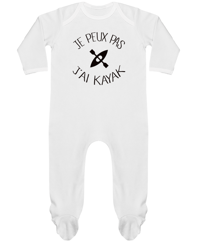 Baby Sleeper long sleeves Contrast Je peux pas j'ai kayak by Freeyourshirt.com
