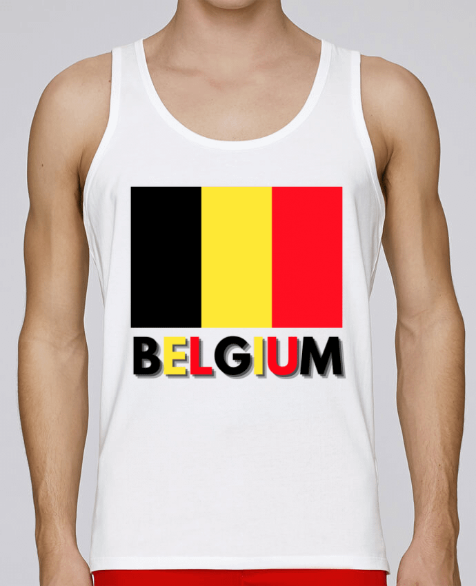 Débardeur homme Drapeau Belgium par Anastasia 100% coton bio