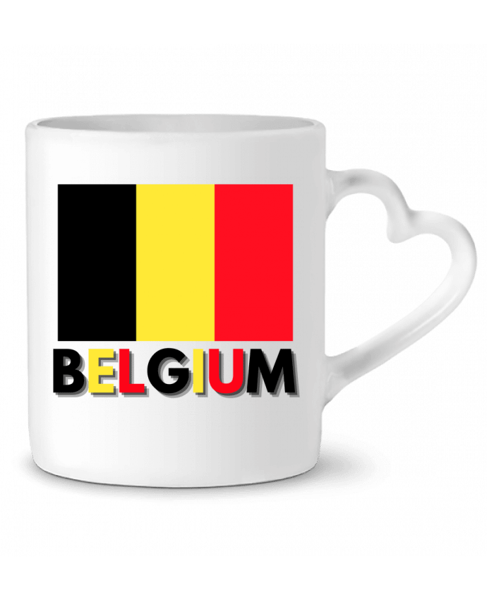 Mug coeur Drapeau Belgium par Anastasia