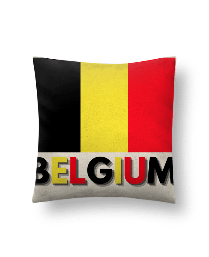 Coussin suédine Drapeau Belgium par Anastasia