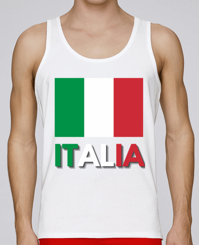 Débardeur homme Drapeau Italie par Anastasia 100% coton bio