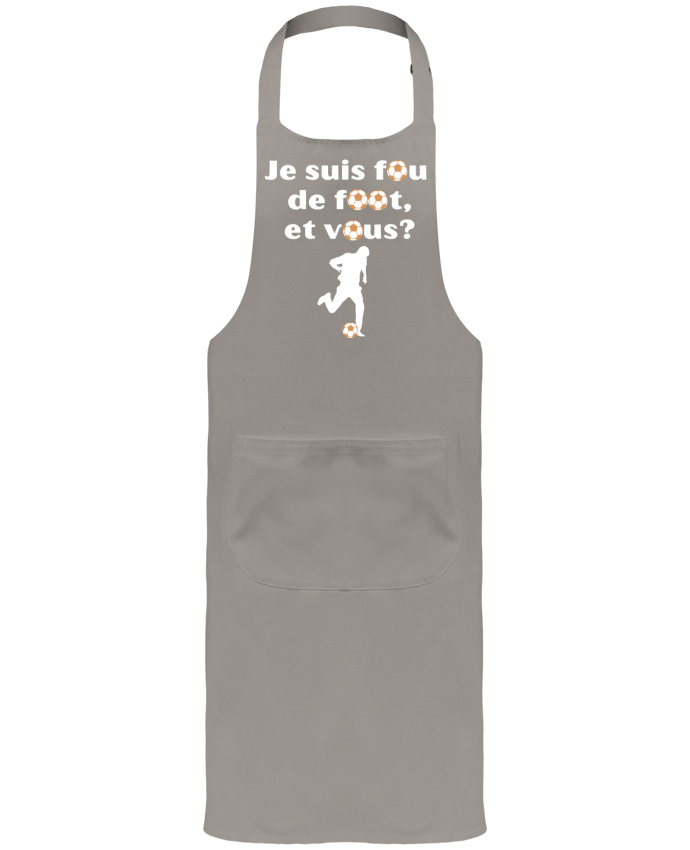 Tablier avec poches Fou de foot par Anastasia