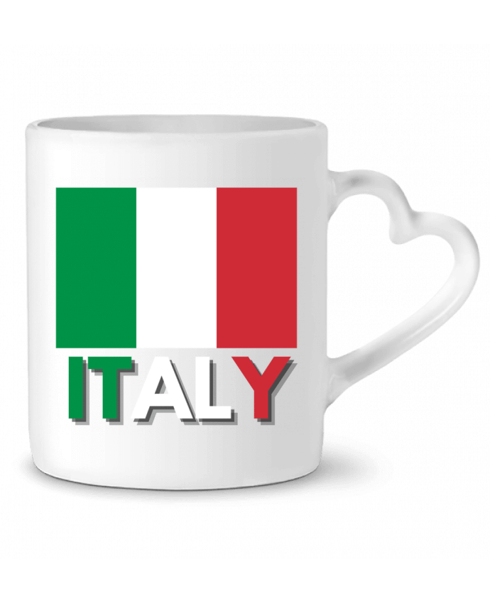 Mug coeur Drapeau Italie par Anastasia