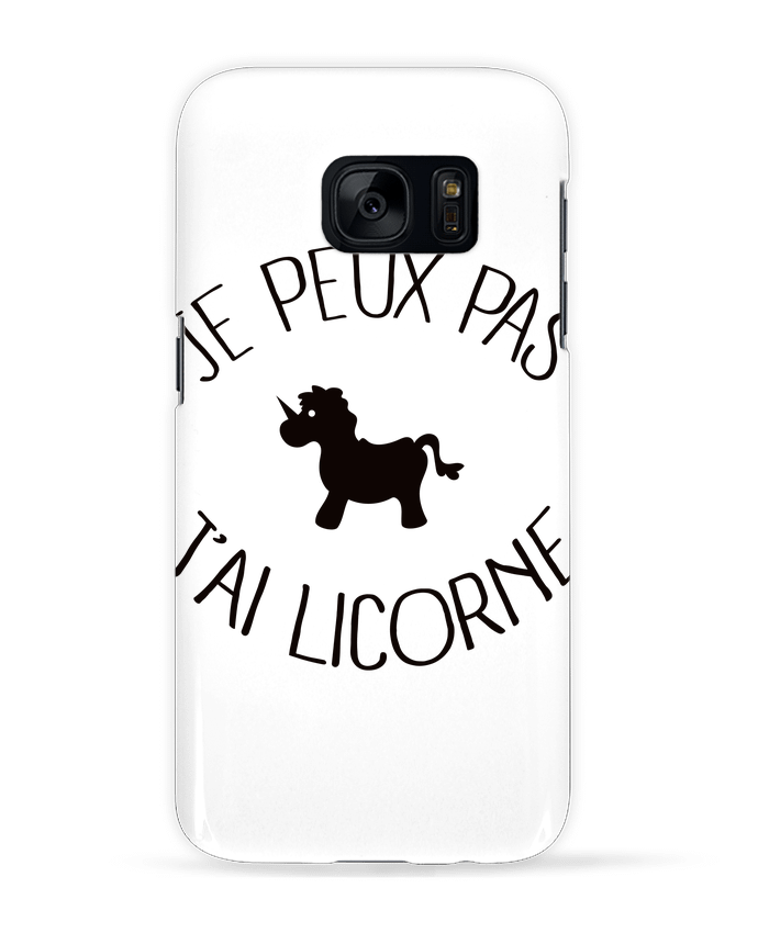 Carcasa Samsung Galaxy S7 Je peux pas j'ai licorne por Freeyourshirt.com