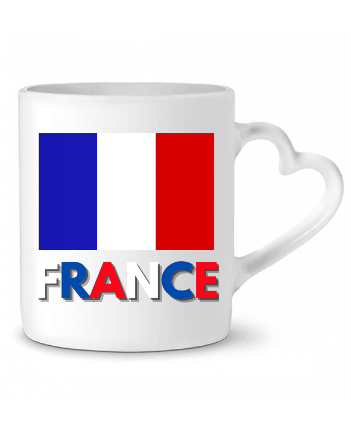 Mug coeur Drapeau France par Anastasia