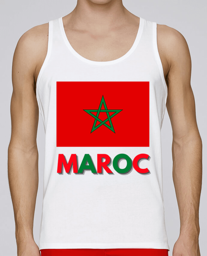 Débardeur homme Drapeau Maroc par Anastasia 100% coton bio