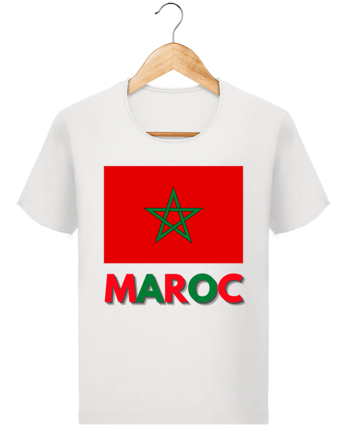  T-shirt Homme vintage Drapeau Maroc par Anastasia