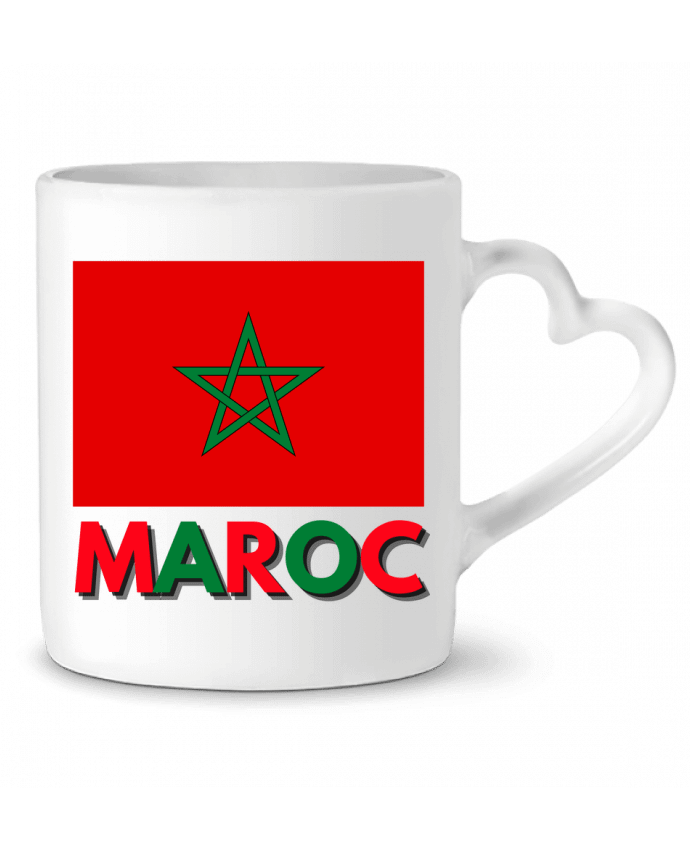 Mug coeur Drapeau Maroc par Anastasia