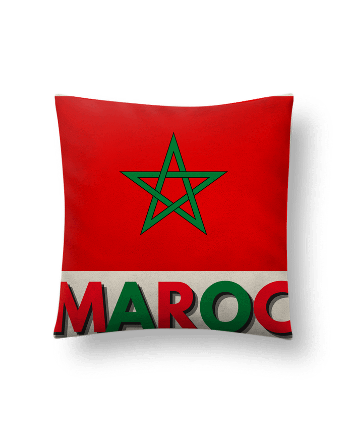 Coussin suédine Drapeau Maroc par Anastasia