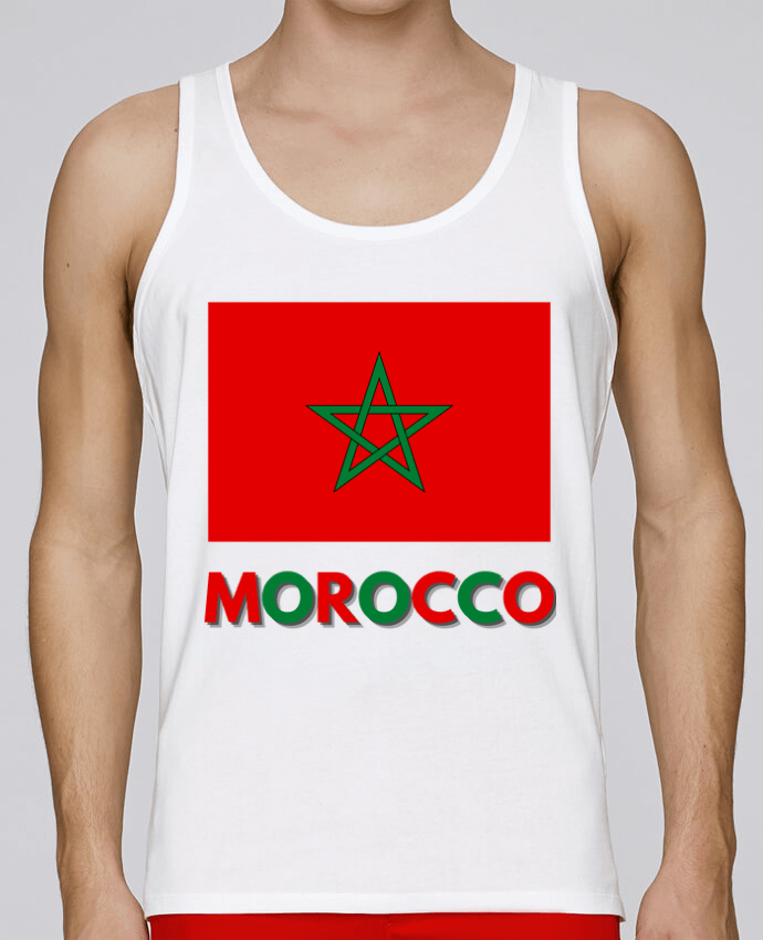 Débardeur homme Drapeau Maroc par Anastasia 100% coton bio