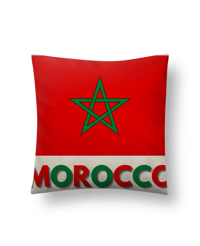 Coussin suédine Drapeau Maroc par Anastasia