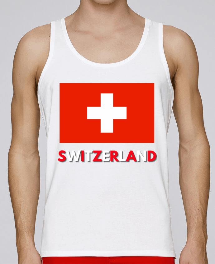 Débardeur homme Drapeau suisse par Anastasia 100% coton bio
