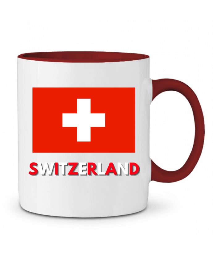 Mug bicolore Drapeau suisse Anastasia