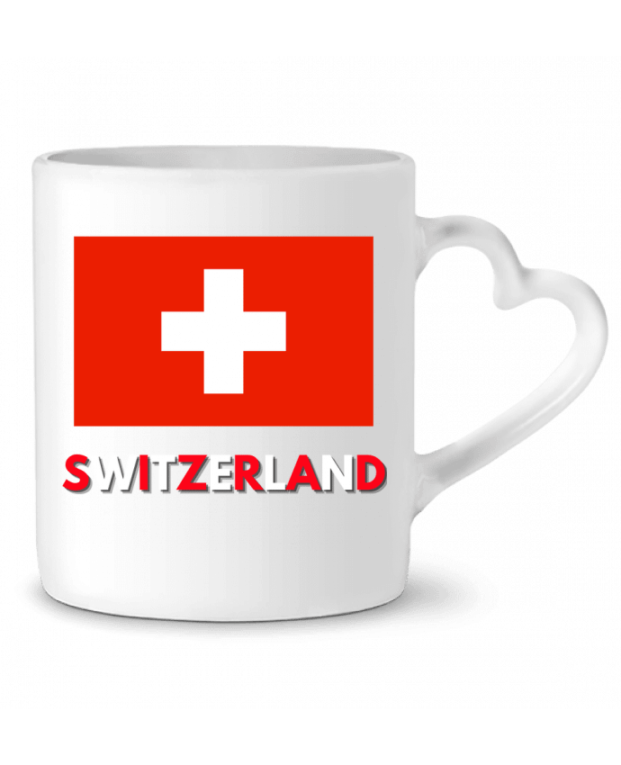 Mug coeur Drapeau suisse par Anastasia