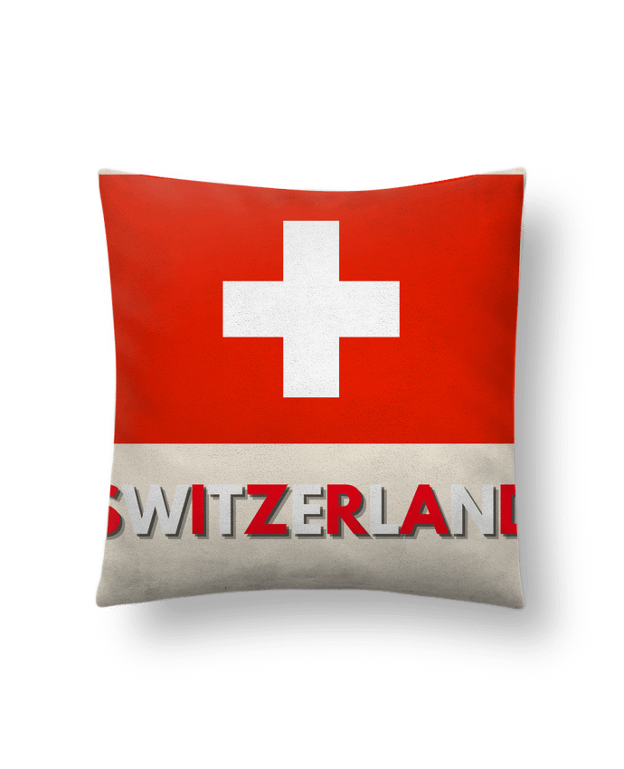 Coussin suédine Drapeau suisse par Anastasia