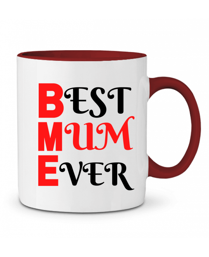 Mug bicolore Best mum ever Anastasia