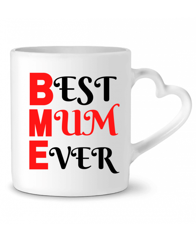 Mug coeur Best mum ever par Anastasia