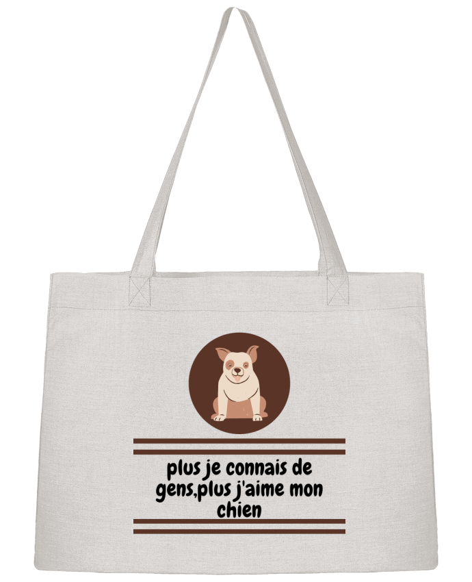 Sac Shopping J'aime mon chien par Anastasia