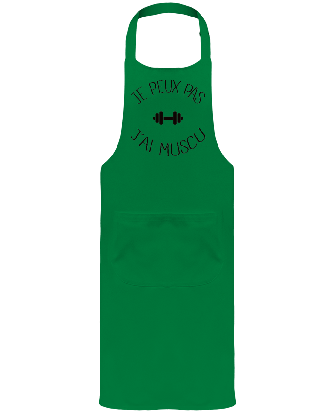 Tablier avec poches Je peux pas j'ai Muscu par Freeyourshirt.com
