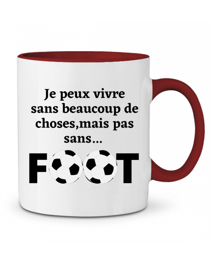 Mug bicolore Fou de foot Anastasia