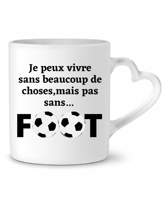 Mug coeur Fou de foot par Anastasia