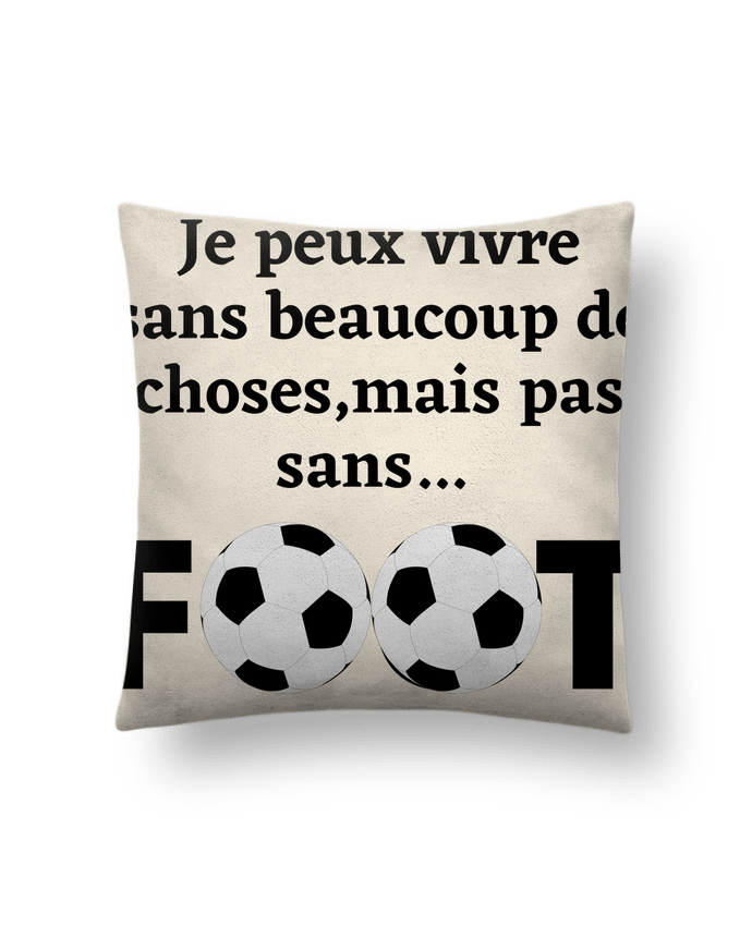 Coussin suédine Fou de foot par Anastasia