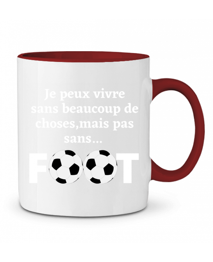 Mug bicolore Fou de foot Anastasia